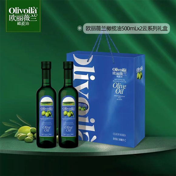 欧丽薇兰橄榄油500ml*2（云系列礼盒装）